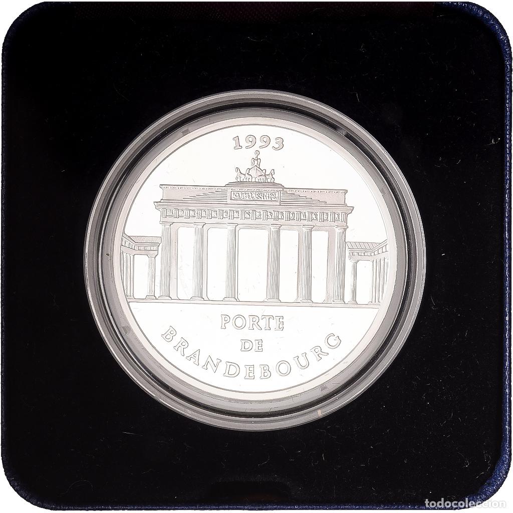 Monedas antiguas de Europa: [#1168134] Francia, 100 Francs, Porte de Brandebourg, 1993, MDP, Prueba, Plata, FDC