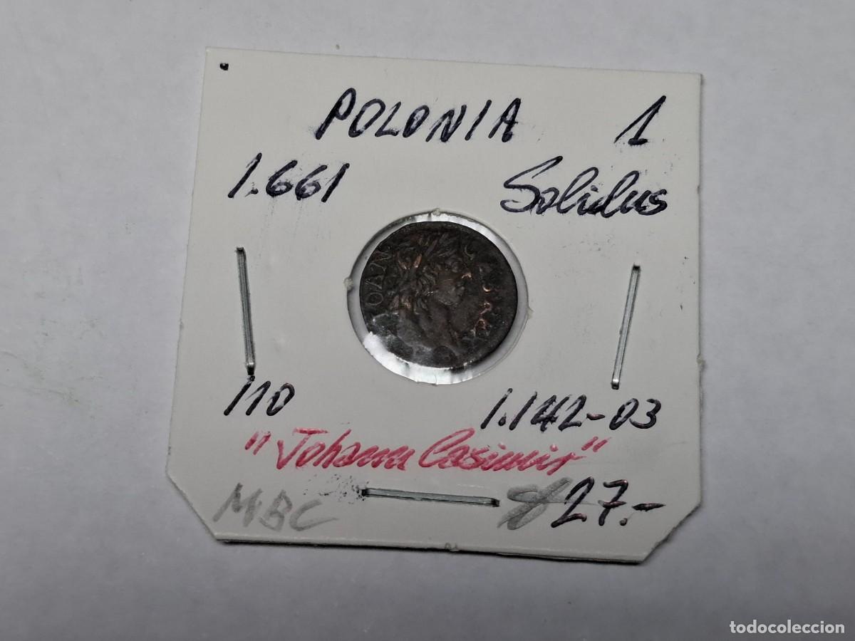 Monedas antiguas de Europa: 1 SOLIDUS de 1661 KM 110 POLONIA en MBC