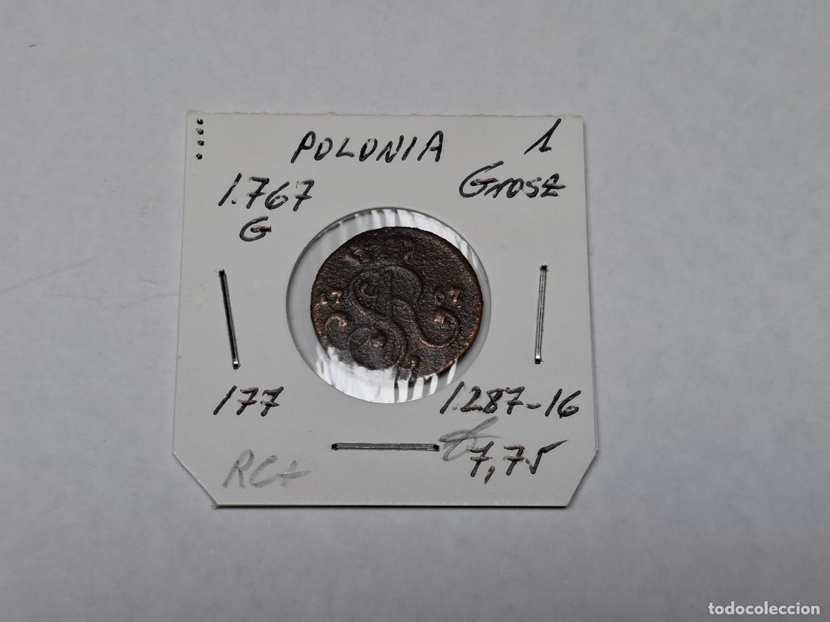 Monedas antiguas de Europa: 1 GROSZ de 1767 G KM 177 POLONIA en RC+