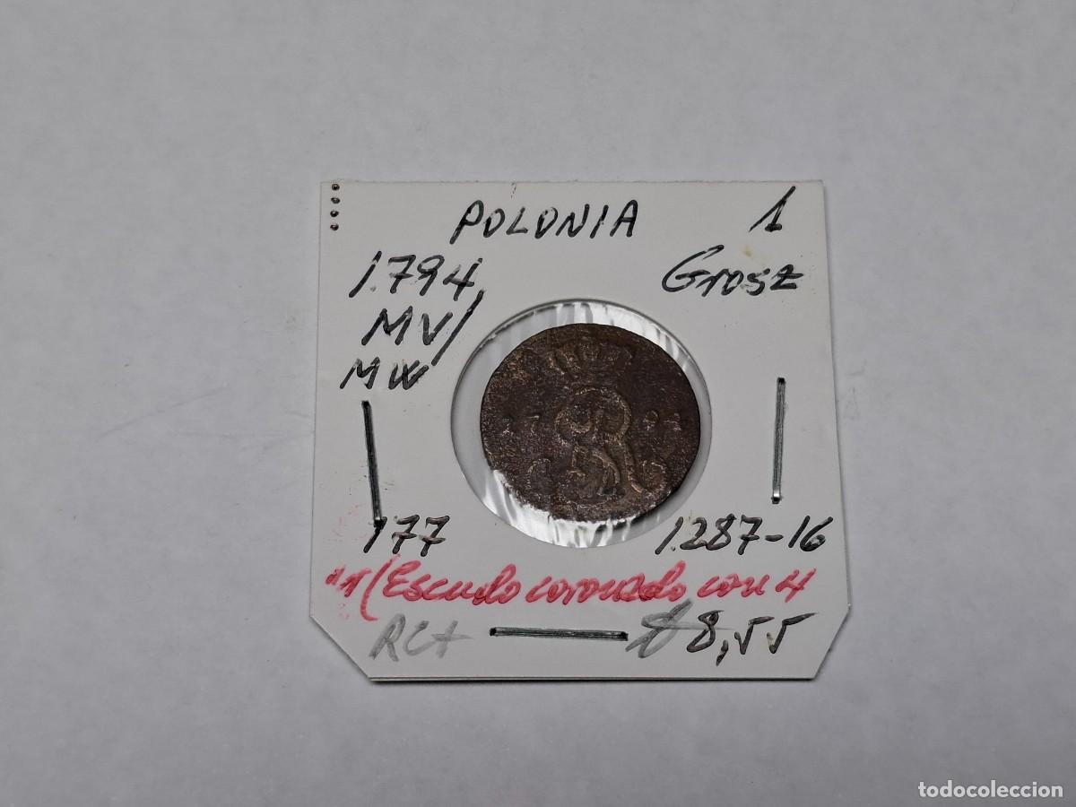 Monedas antiguas de Europa: 1 GROSZ de 1794 MV MW KM 177 POLONIA en RC+