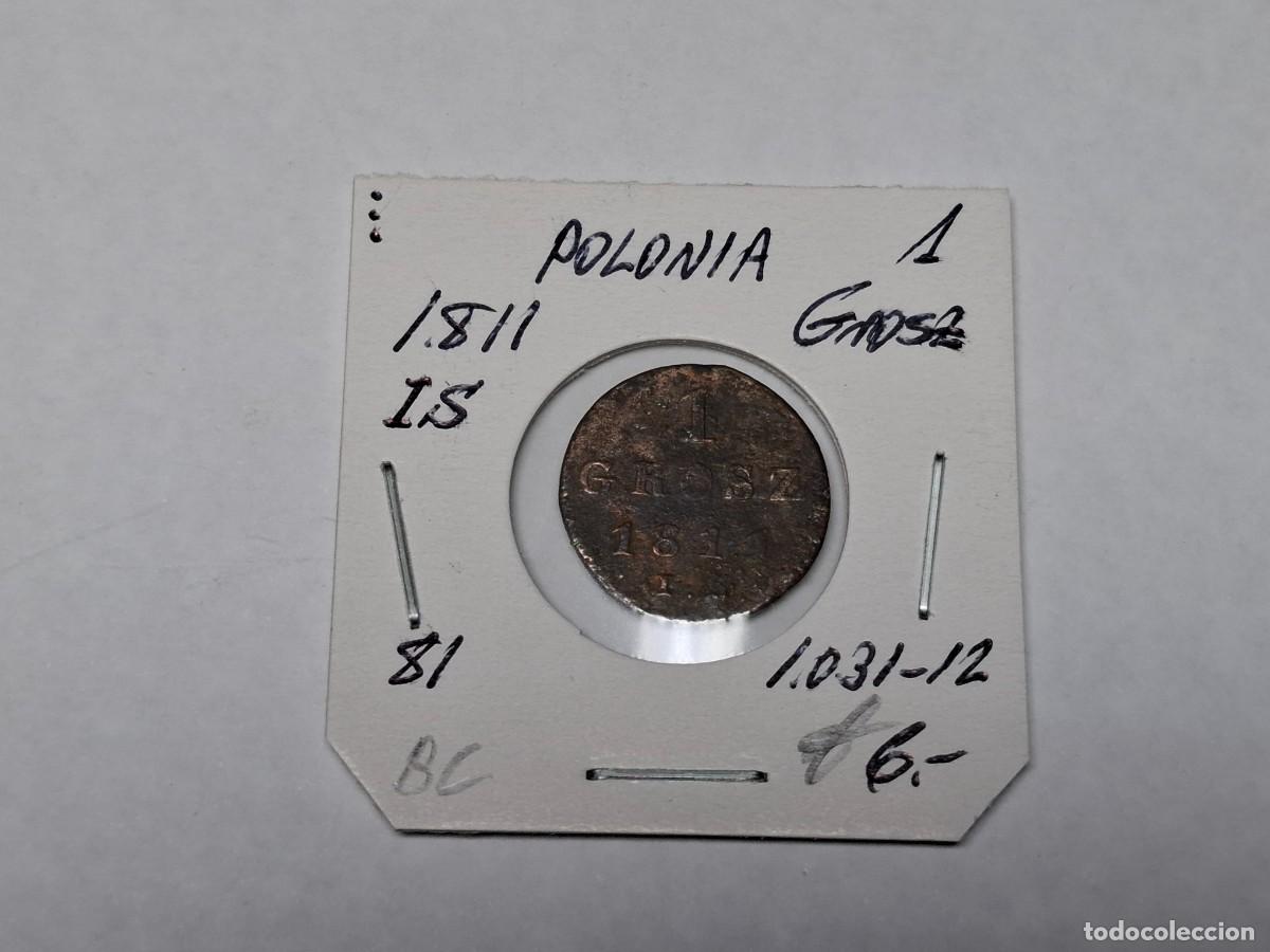 Monedas antiguas de Europa: 1 GROSZ de 1811 IS KM 81 POLONIA en BC
