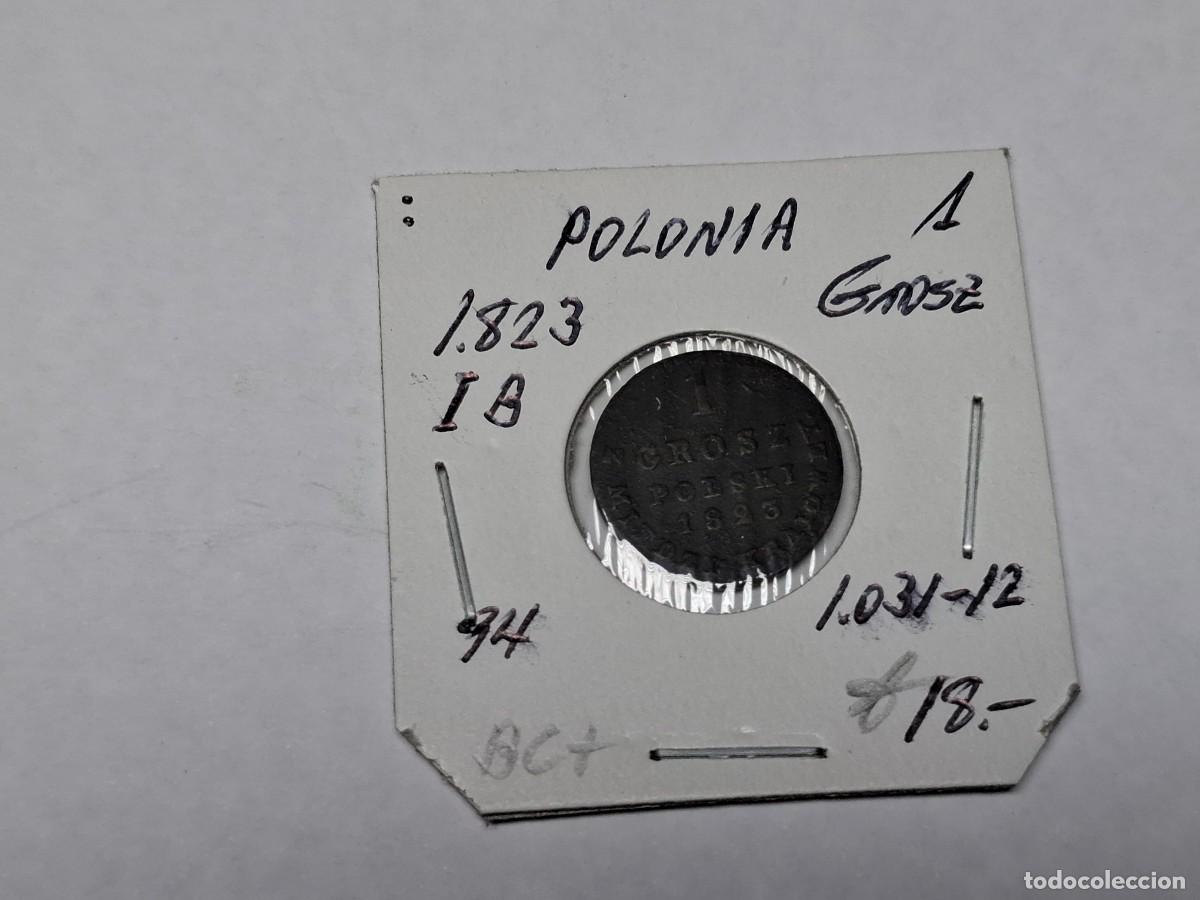 Monedas antiguas de Europa: 1 GROSZ de 1823 IB KM 94 POLONIA en BC+