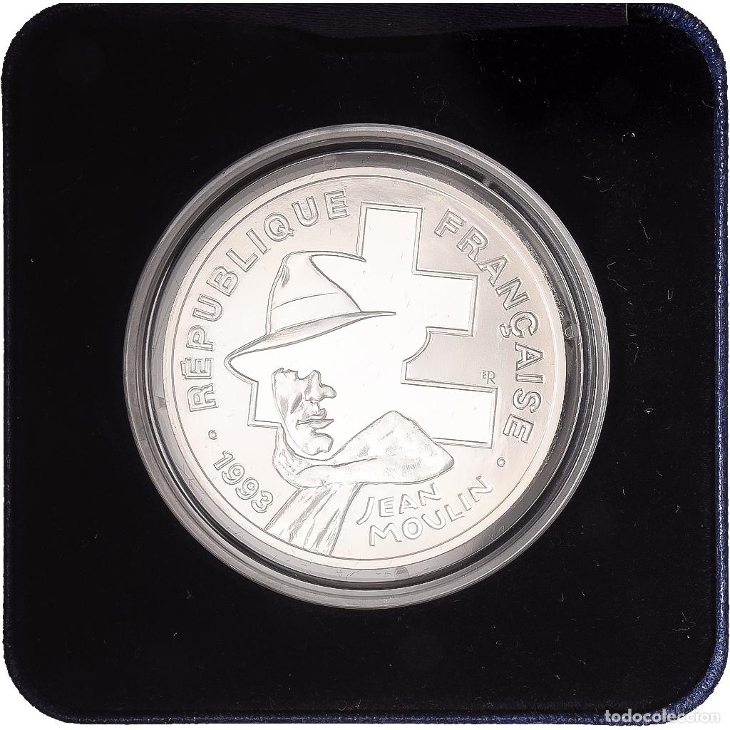Monedas antiguas de Europa: [#1168136] Francia, 100 Francs, Jean Moulin, 1993, Paris, Proof / BE, Plata, FDC