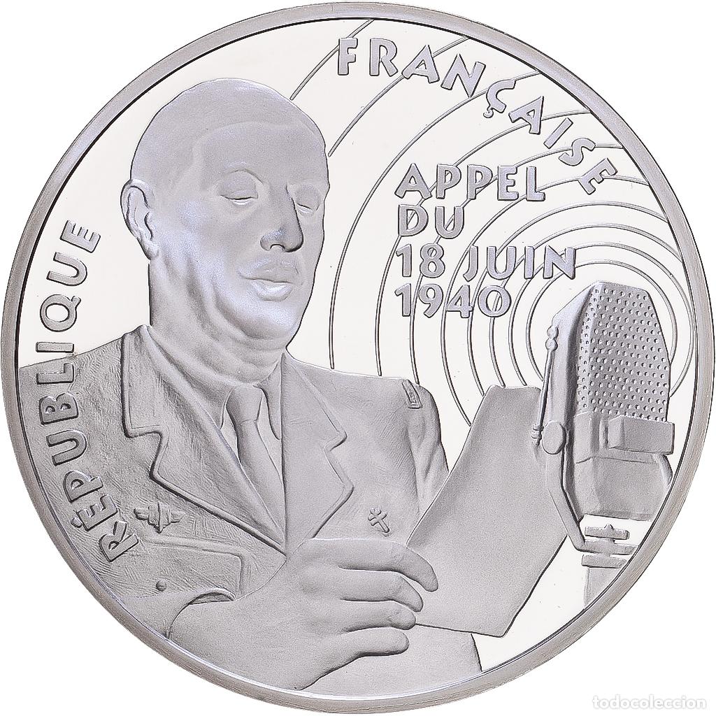 Monedas antiguas de Europa: [#1168117] Francia, 100 Francs, Lib&eacute;ration - Appel du 18 Juin 1940, 1994, Paris, Plata