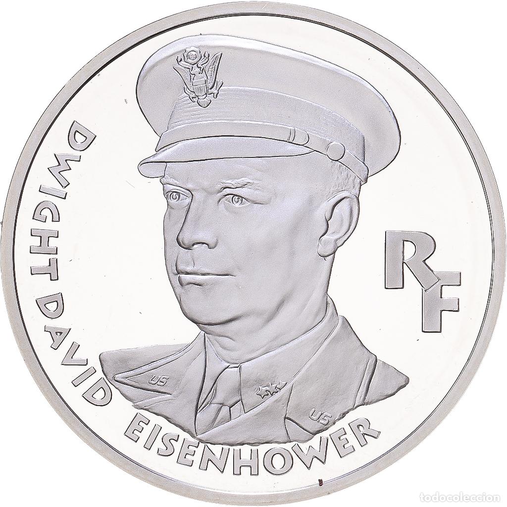 Monedas antiguas de Europa: [#1168118] Francia, 100 Francs, Dwight David Eisenhower, 1994, Paris, Plata, FDC, KM:1042