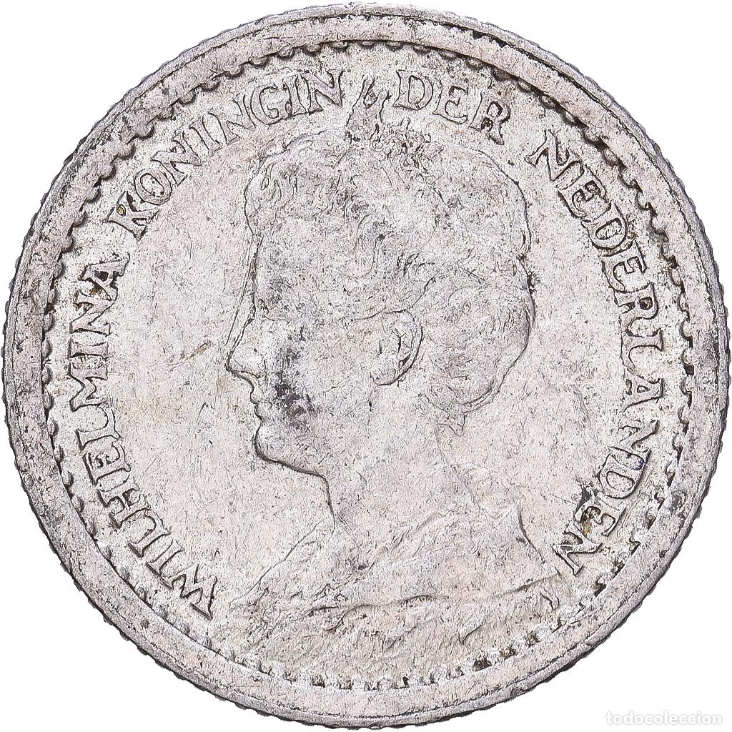 Monedas antiguas de Europa: [#1167941] Pa&iacute;ses Bajos, Wilhelmina I, 10 Cents, 1916, Utrecht, Plata, BC+, KM:145