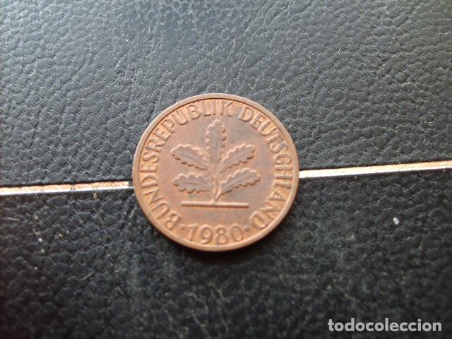 Monedas antiguas de Europa: ALEMANIA ( REP. FEDERAL ) 1 PFENNIG 1980 J