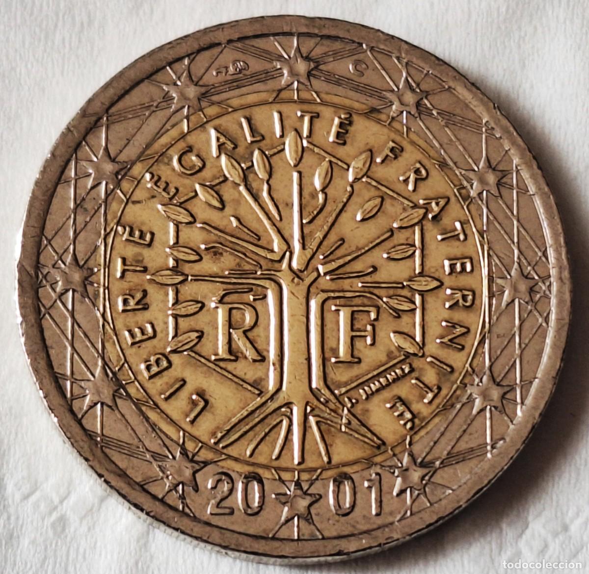 Monedas antiguas de Europa: FRANCIA - MONEDA DE 2 EUROS DEL A&Ntilde;O 2001 - BIEN CONSERVADA