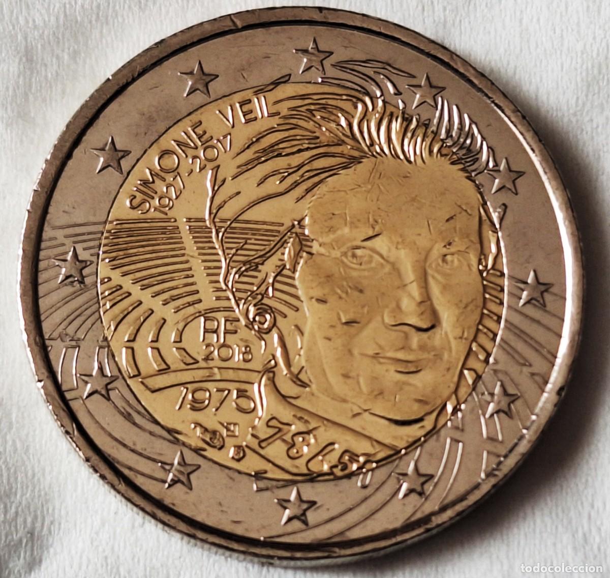 Monedas antiguas de Europa: FRANCIA - MONEDA CONMEMORATIVA DE 2 EUROS DEL A&Ntilde;O 2018 - SIMONE VEIL - BIEN CONSERVADA