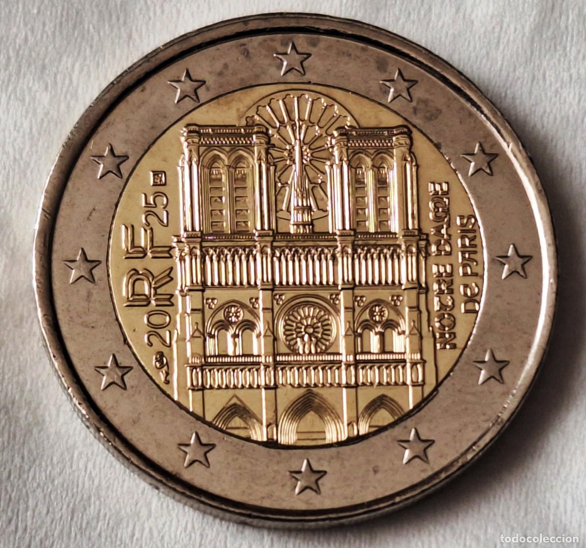 Monedas antiguas de Europa: FRANCIA - MONEDA CONMEMORATIVA DE 2 EUROS DEL A&Ntilde;O 2025 - CATEDRAL DE NOTRE DAME - BIEN CONSERVADA