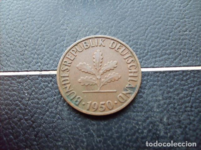 Monedas antiguas de Europa: ALEMANIA ( REP. FEDERAL ) 2 PFENNIG 1950 F