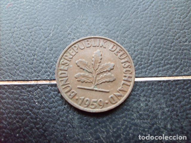 Monedas antiguas de Europa: ALEMANIA ( REP. FEDERAL ) 2 PFENNIG 1959 G