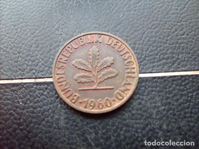 Monedas antiguas de Europa: ALEMANIA ( REP. FEDERAL ) 2 PFENNIG 1960 J