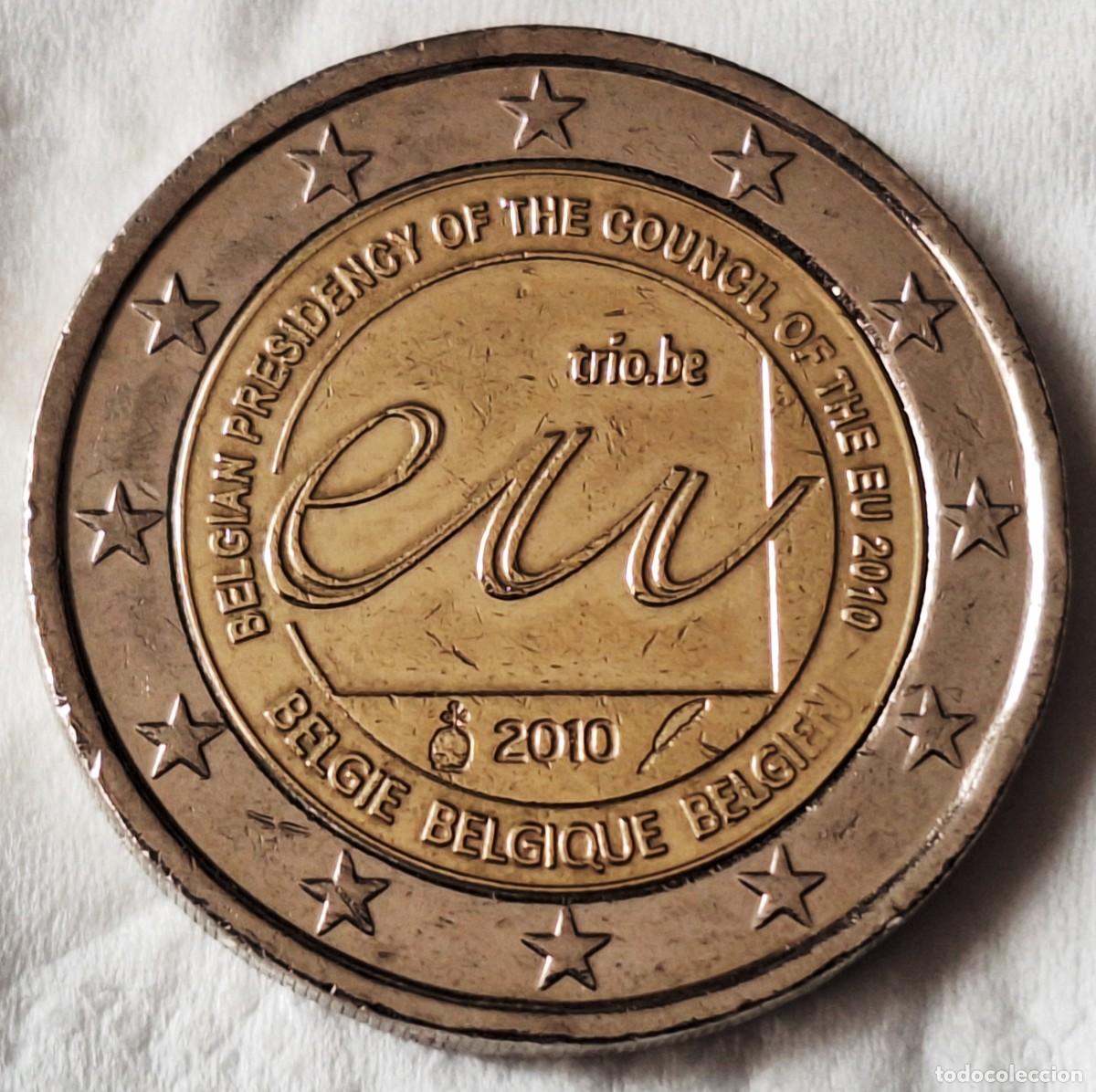 Monedas antiguas de Europa: BELGICA - MONEDA CONMEMORATIVA DE 2 EUROS DEL A&Ntilde;O 2010 - PRESIDENCIA BELGA C.E.- BIEN CONSERVADA