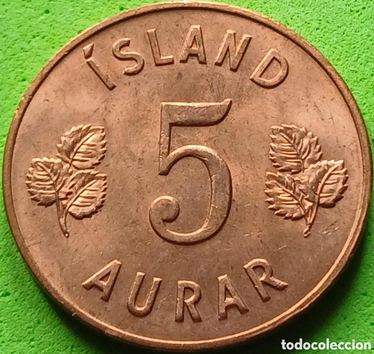 Monedas antiguas de Europa: Islandia 5 aurar 1961 km#9