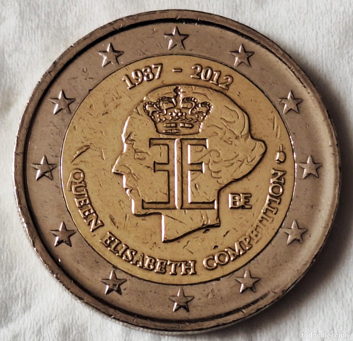 Monedas antiguas de Europa: BELGICA - MONEDA CONMEMORATIVA DE 2 EUROS DEL A&Ntilde;O 2012 - CONCURSO MUSICA REINA E. - BIEN CONSERVADA