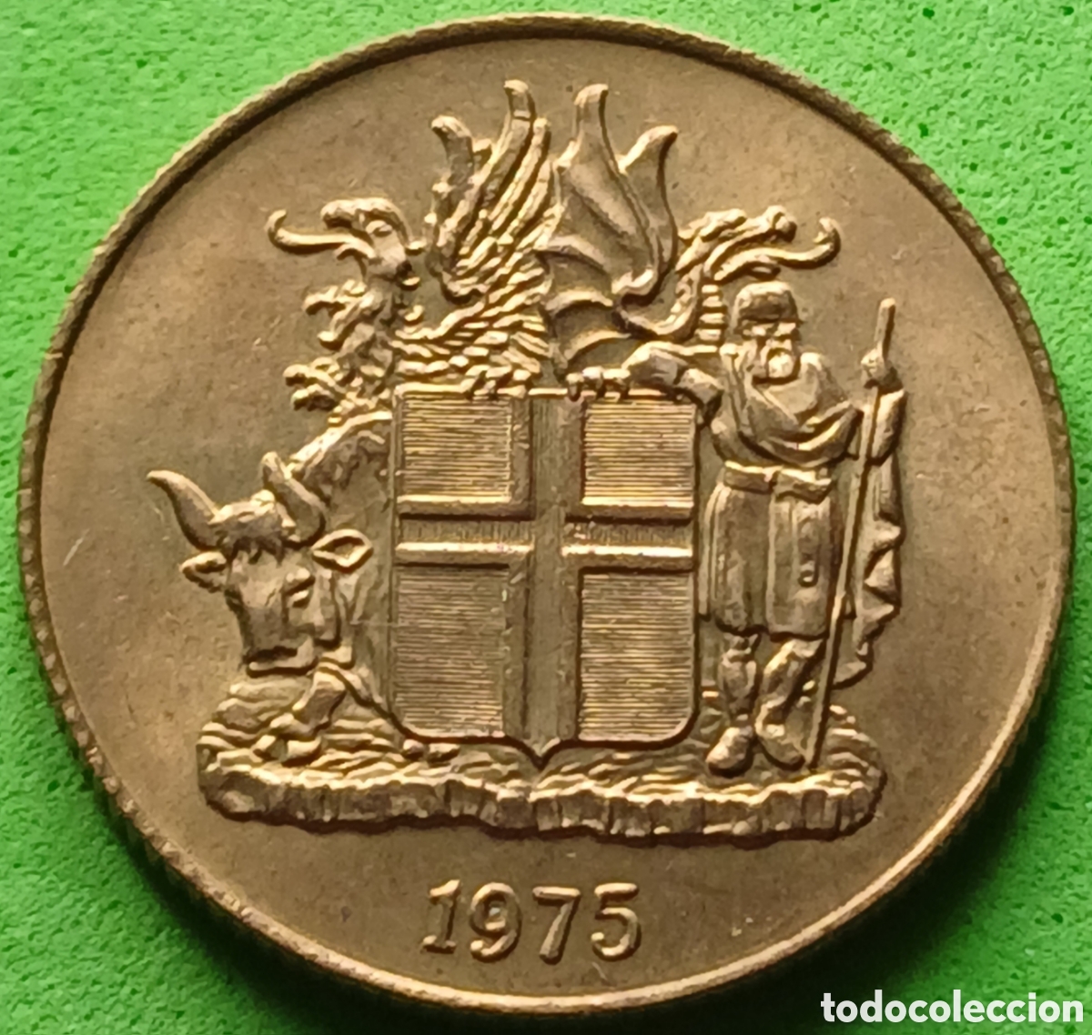 Monedas antiguas de Europa: Islandia 1 corona 1975 km#12a
