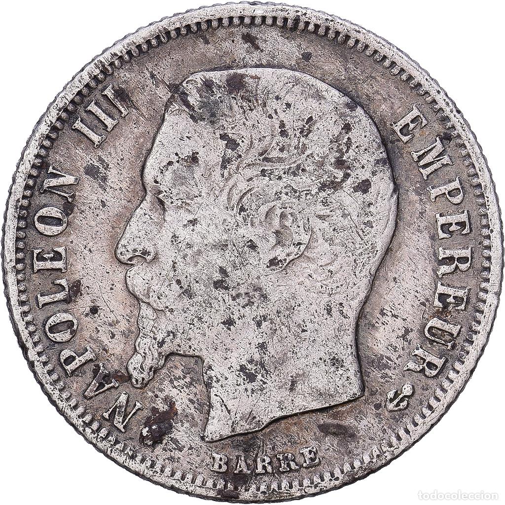Monedas antiguas de Europa: [#1167989] Francia, Napoleon III, 50 Centimes, 1860, Strasbourg, Plata, BC+, Gadoury:414