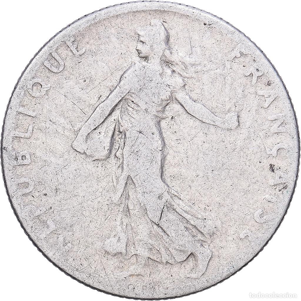 Monedas antiguas de Europa: [#1167993] Francia, 50 Centimes, Semeuse, 1911, Paris, Plata, BC+, Gadoury:420, KM:854