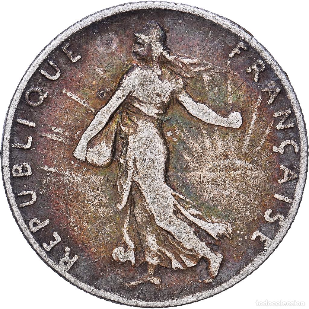 Monedas antiguas de Europa: [#1167996] Francia, 50 Centimes, Semeuse, 1911, Paris, Plata, BC+, Gadoury:420, KM:854
