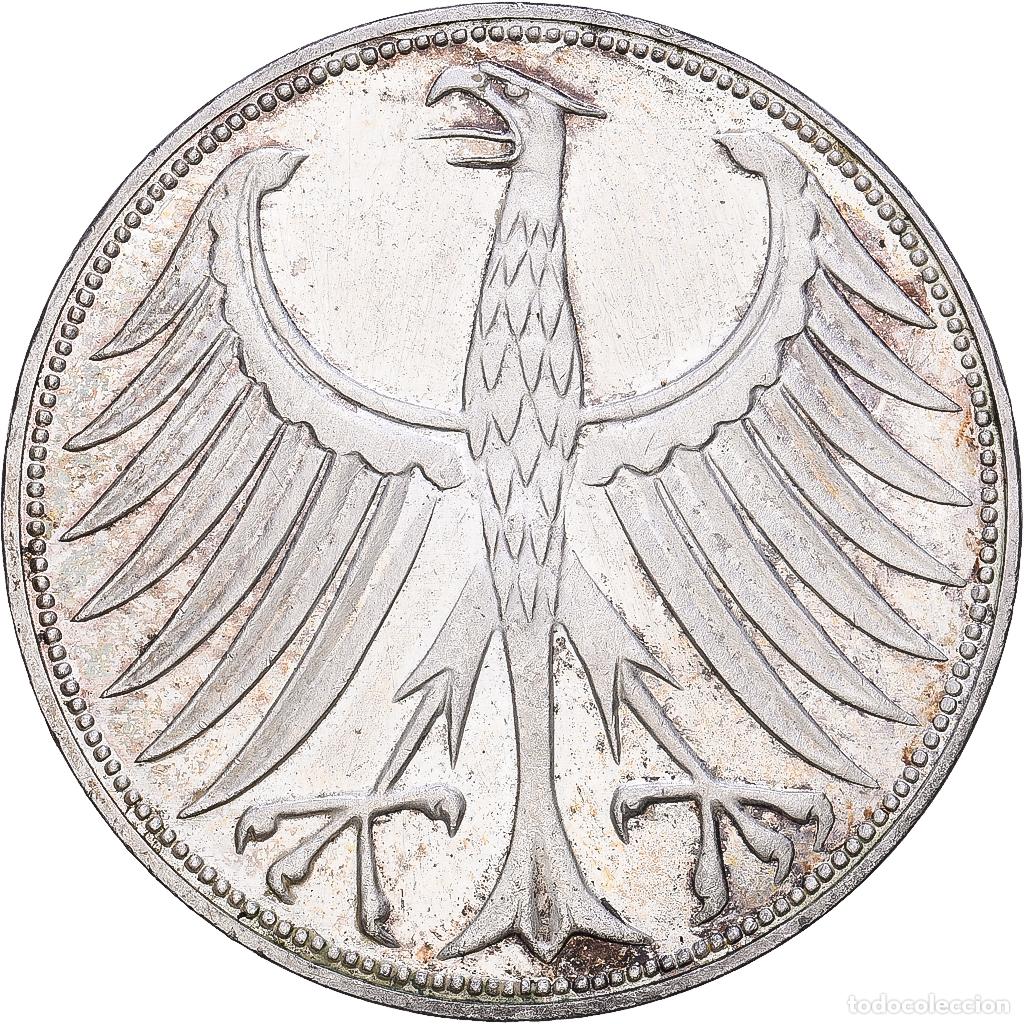 Monedas antiguas de Europa: [#1167997] ALEMANIA - REP&Uacute;BLICA FEDERAL, 5 Mark, 1969, Karlsruhe, Plata, MBC, KM:112.1