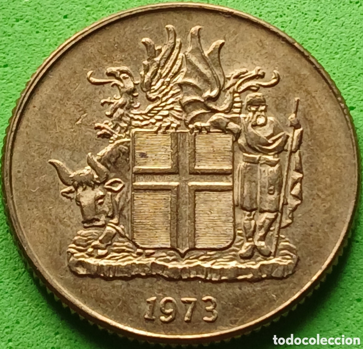 Monedas antiguas de Europa: Islandia 1 corona 1973 km#12a