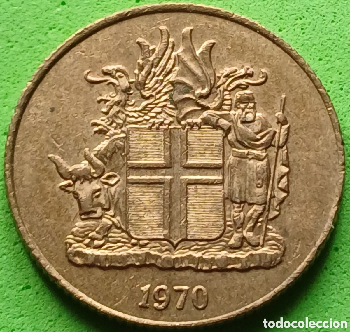 Monedas antiguas de Europa: Islandia 1 corona 1970 km#12a