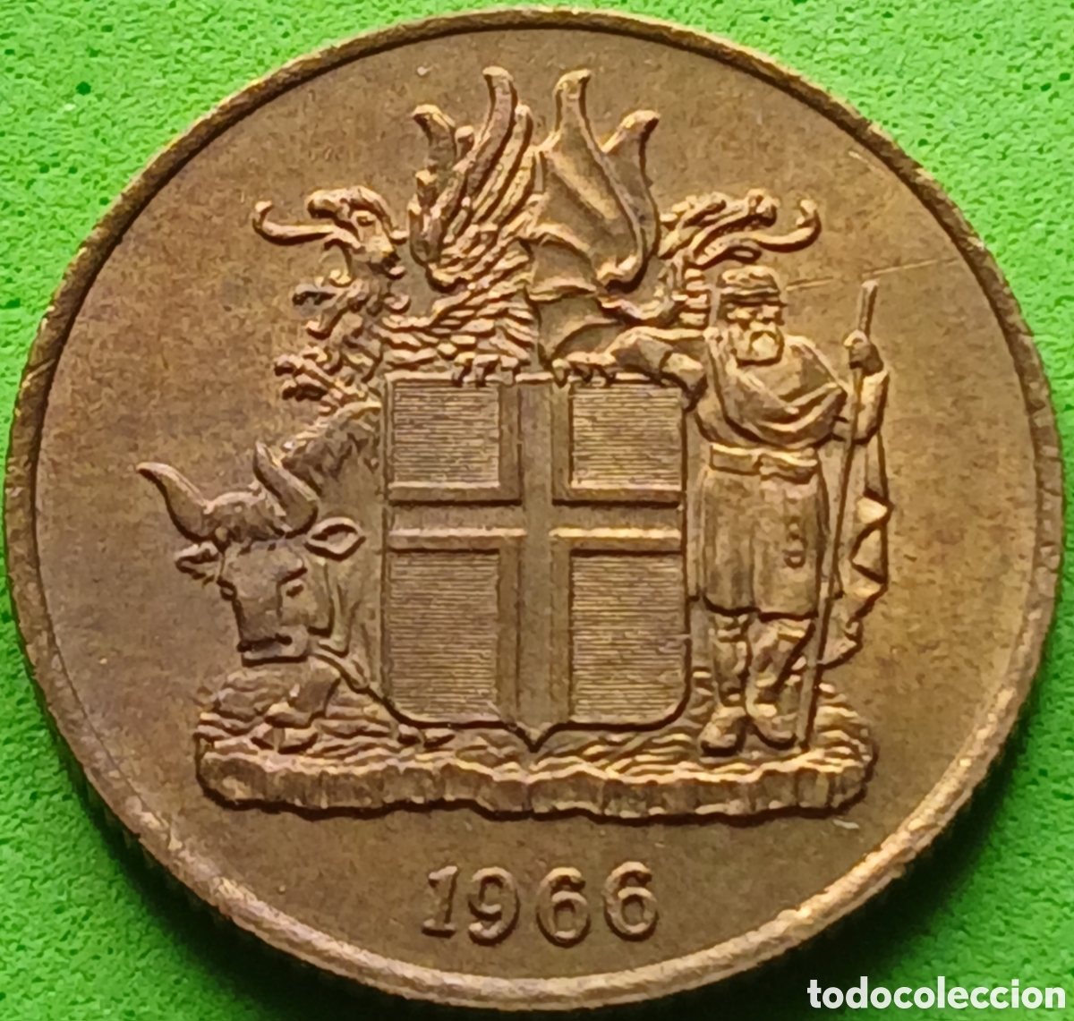 Monedas antiguas de Europa: Islandia 1 corona 1966 km#12a