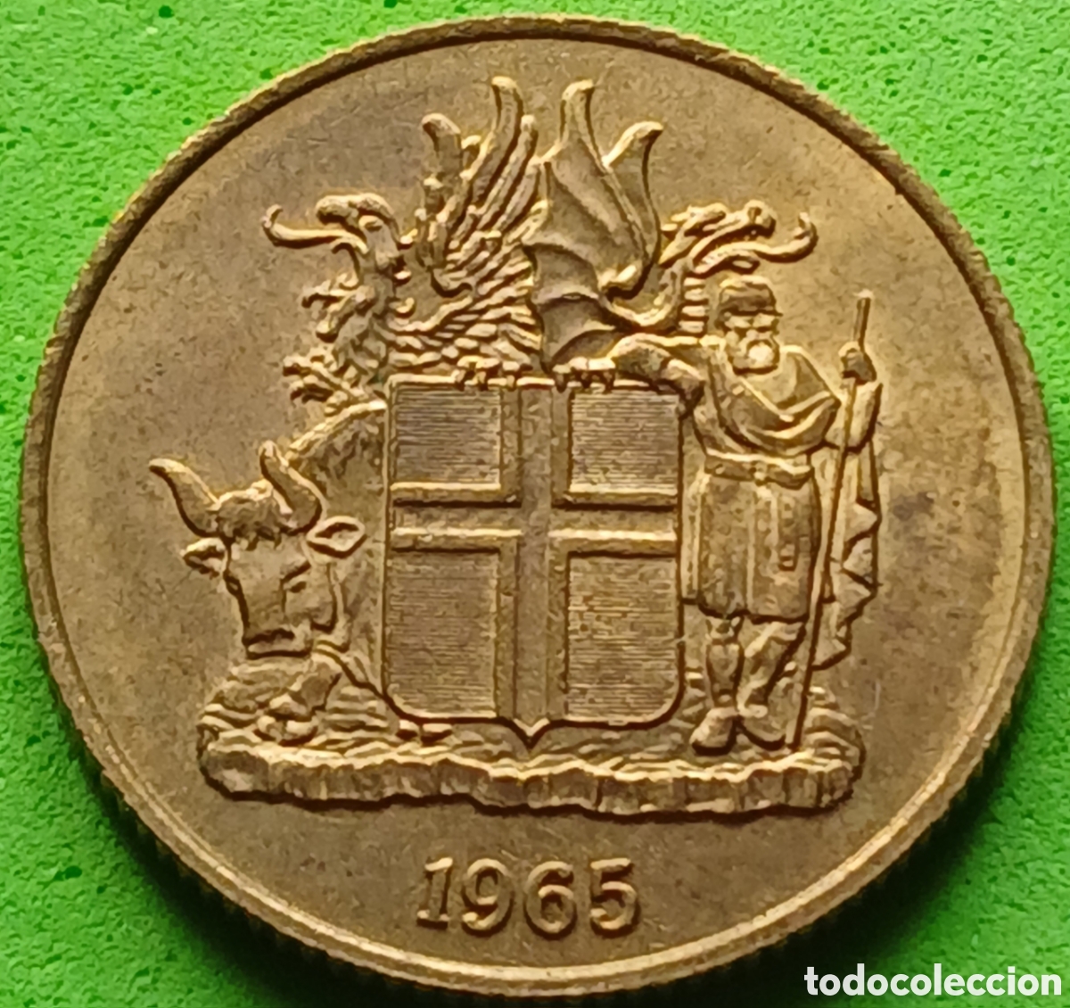 Monedas antiguas de Europa: Islandia 1 corona 1965 km12a