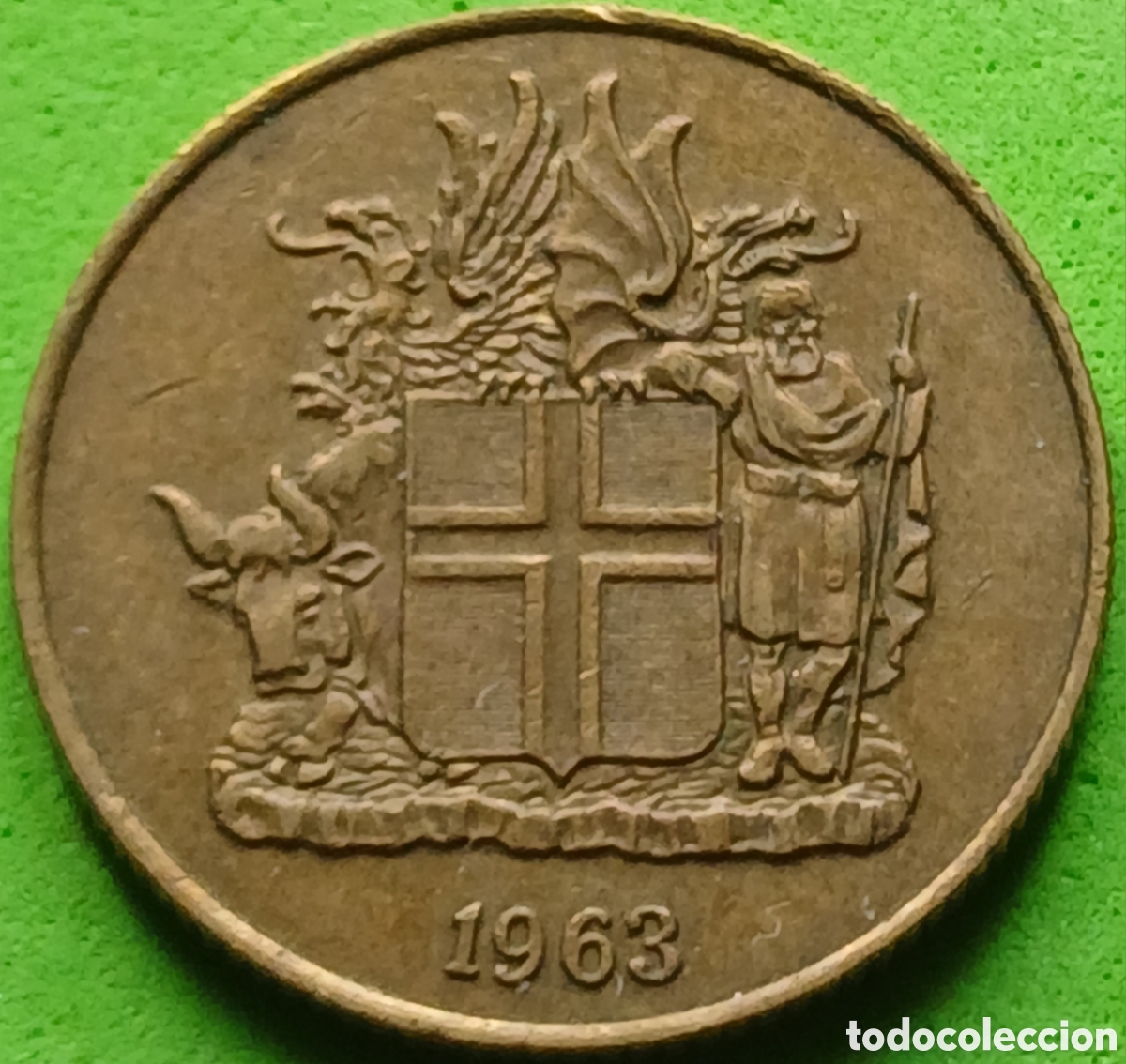 Monedas antiguas de Europa: Islandia 1 corona 1963 km#12a