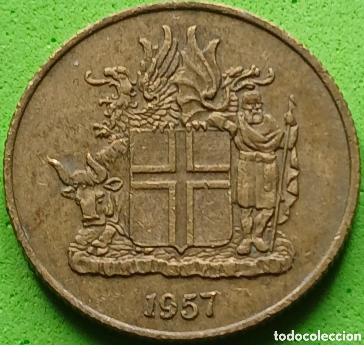 Monedas antiguas de Europa: Islandia 1 corona 1957 km#12a