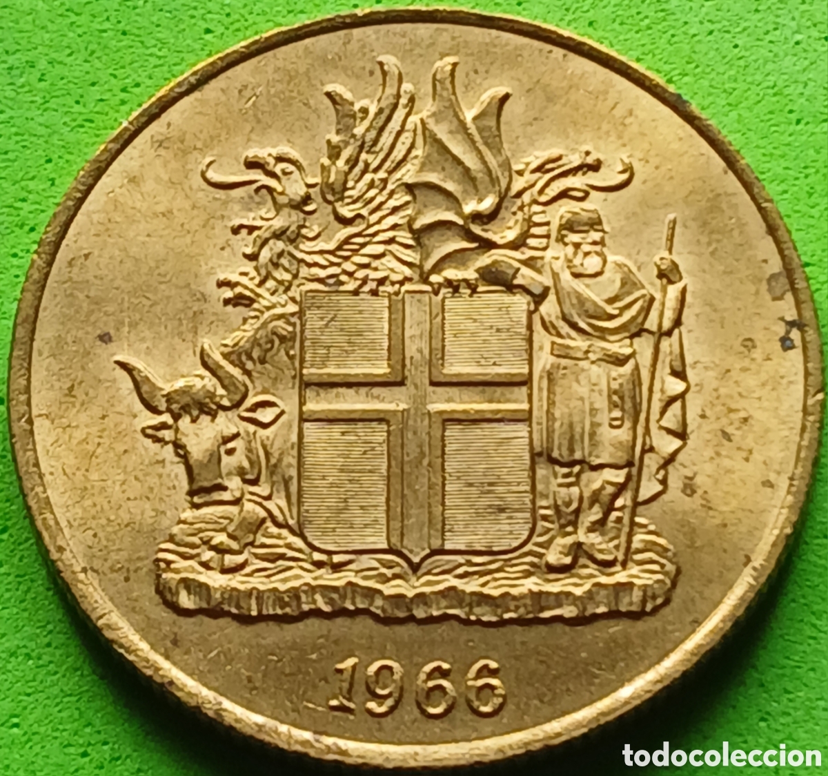 Monedas antiguas de Europa: Islandia 2 coronas 1966 km#13a.1