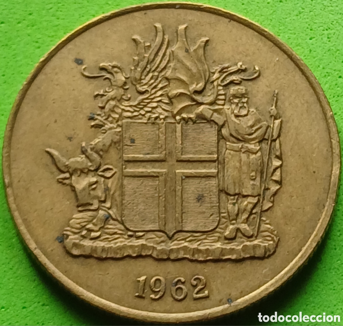 Monedas antiguas de Europa: Islandia 2 coronas 1962 km#13a.1