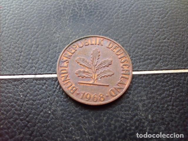 Monedas antiguas de Europa: ALEMANIA ( REP. FEDERAL ) 2 PFENNIG 1968 G MAGNETICA