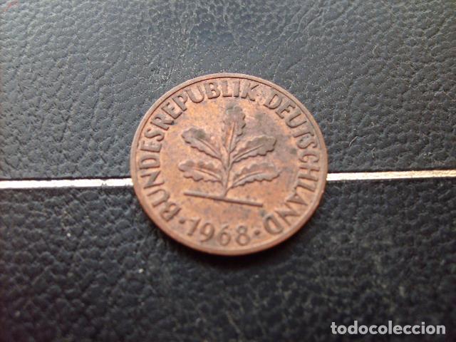 Monedas antiguas de Europa: ALEMANIA ( REP. FEDERAL ) 2 PFENNIG 1968 J MAGNETICA