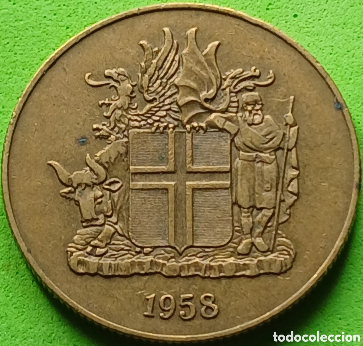 Monedas antiguas de Europa: Islandia 2 coronas 1958 km#13a.1