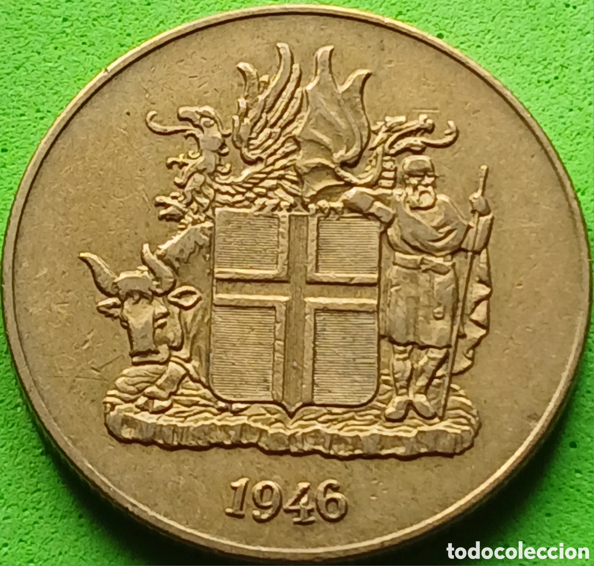 Monedas antiguas de Europa: Islandia 2 coronas 1946 km#13