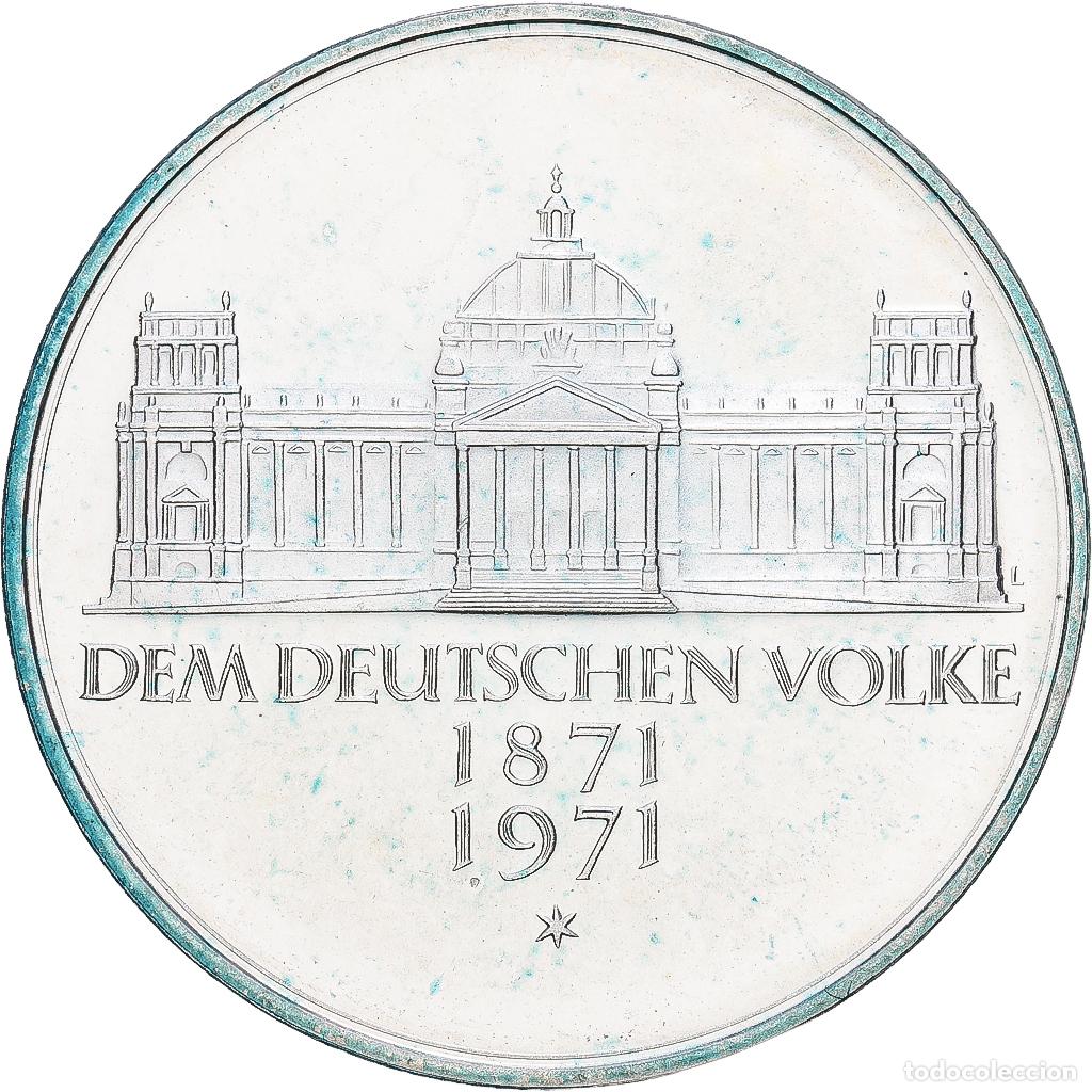 Monedas antiguas de Europa: [#1168009] ALEMANIA - REP&Uacute;BLICA FEDERAL, 5 Mark, 1971, Karlsruhe, Plata, MBC+, KM:128.1