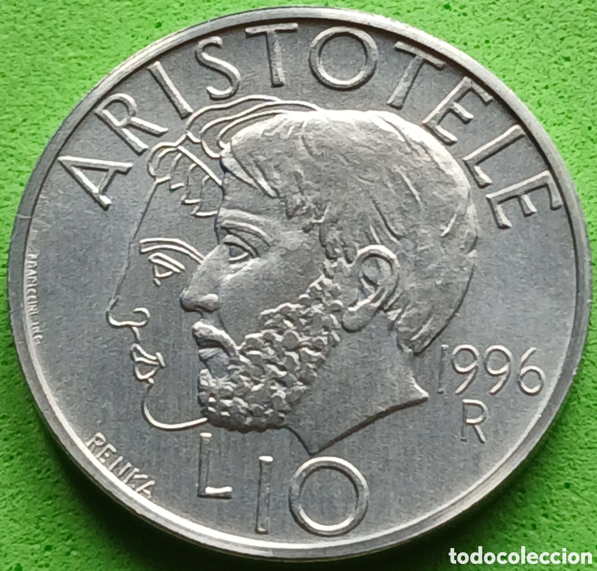 Monedas antiguas de Europa: San Marino 10 liras 1996 km#352 poco com&uacute;n!!