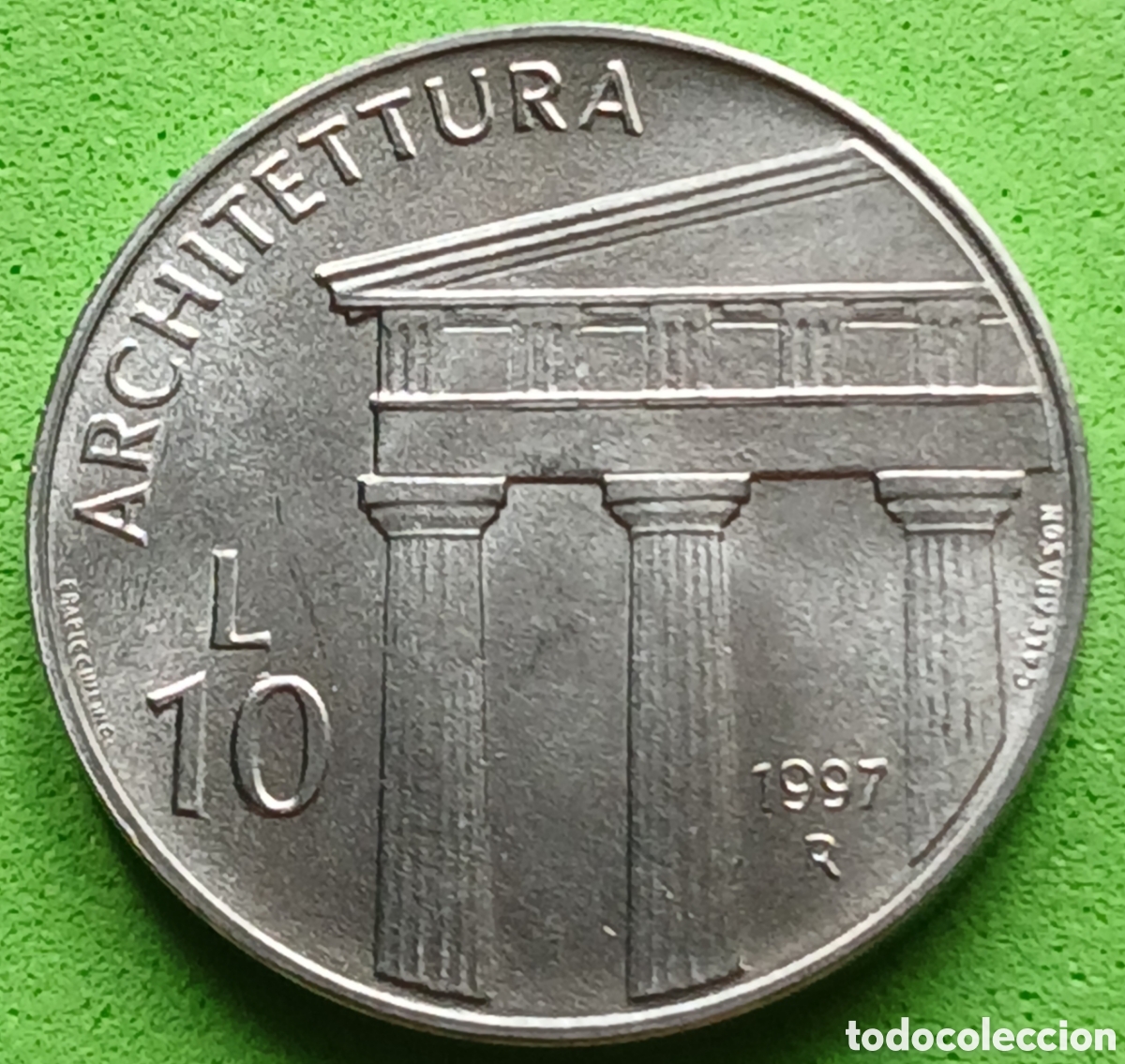 Monedas antiguas de Europa: San Marino 10 liras 1997 km#362 poco com&uacute;n!!