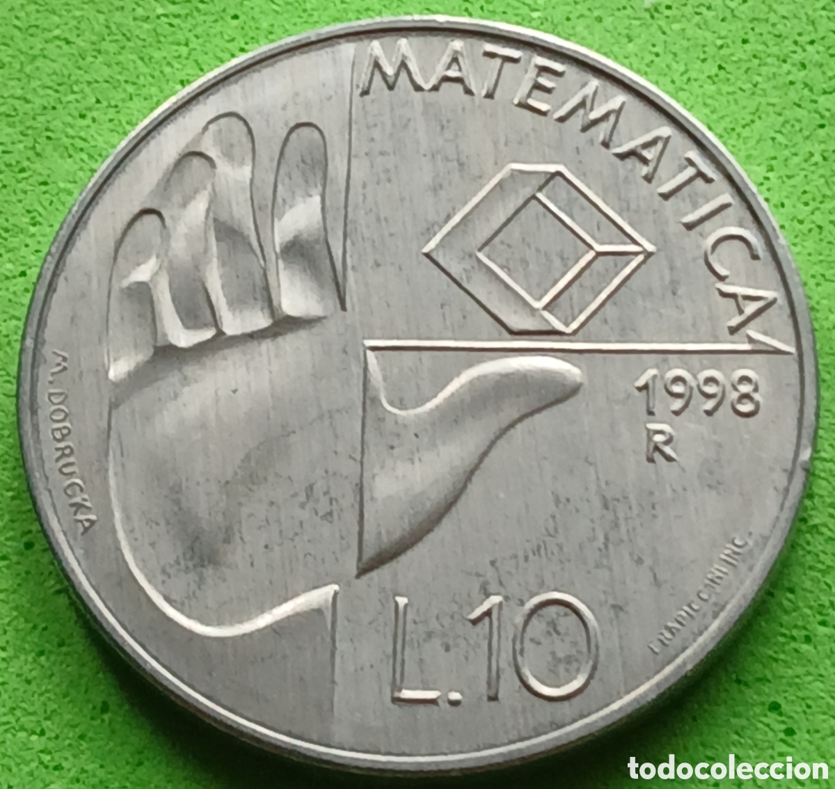 Monedas antiguas de Europa: San Marino 10 liras 1998 km#378 poco com&uacute;n!!!