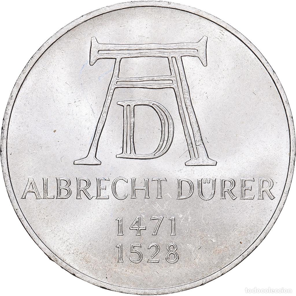 Monedas antiguas de Europa: [#1168013] ALEMANIA - REP&Uacute;BLICA FEDERAL, 5 Mark, 1971, Munich, Plata, EBC, KM:129