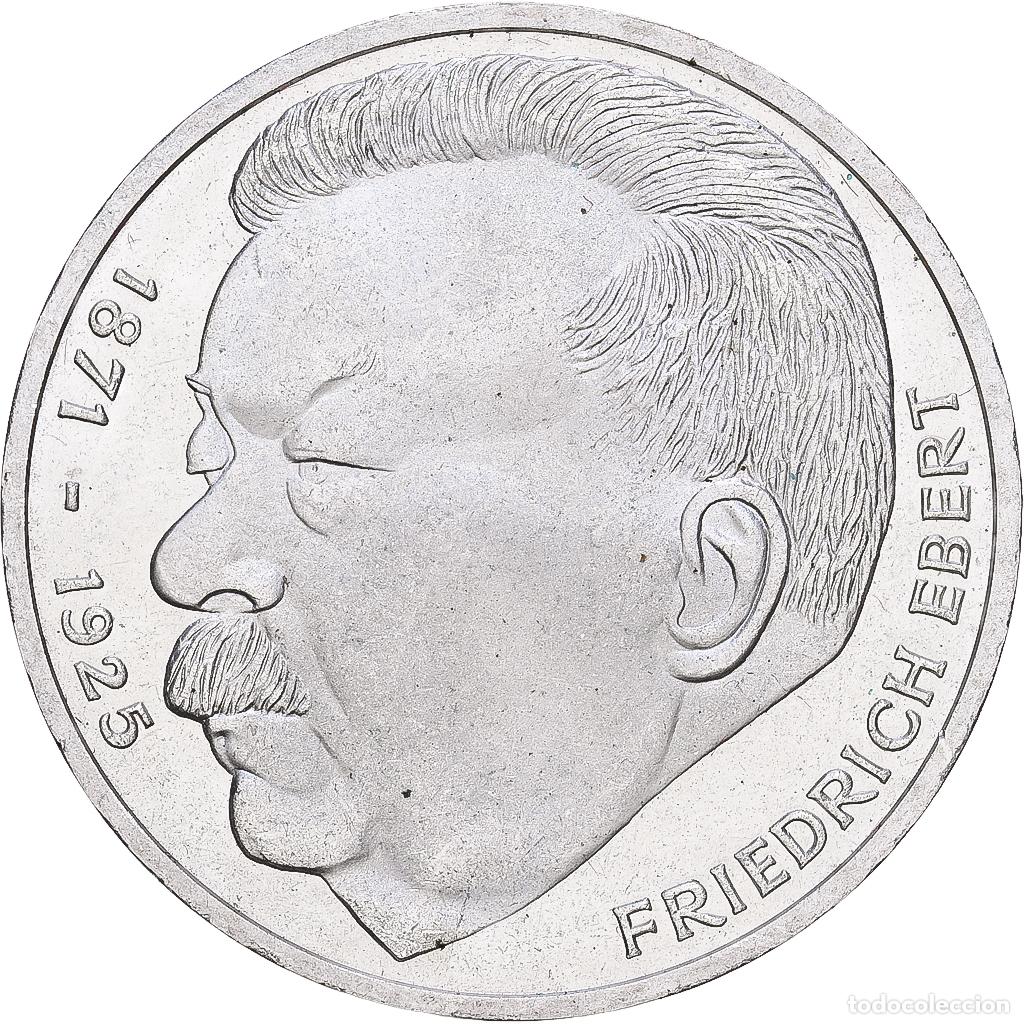 Monedas antiguas de Europa: [#1168027] ALEMANIA - REP&Uacute;BLICA FEDERAL, 5 Mark, 1975, Hamburg, Plata, EBC+, KM:141
