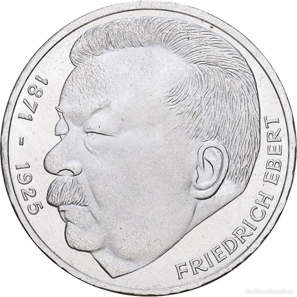 Monedas antiguas de Europa: [#1168028] ALEMANIA - REP&Uacute;BLICA FEDERAL, 5 Mark, 1975, Hamburg, Plata, EBC+, KM:141