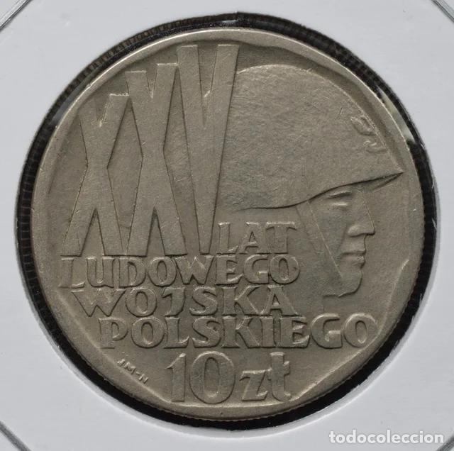 Monedas antiguas de Europa: 1968 - 10 Zloty - 25 Aniversario Ej&eacute;rcito Polaco - POLONIA