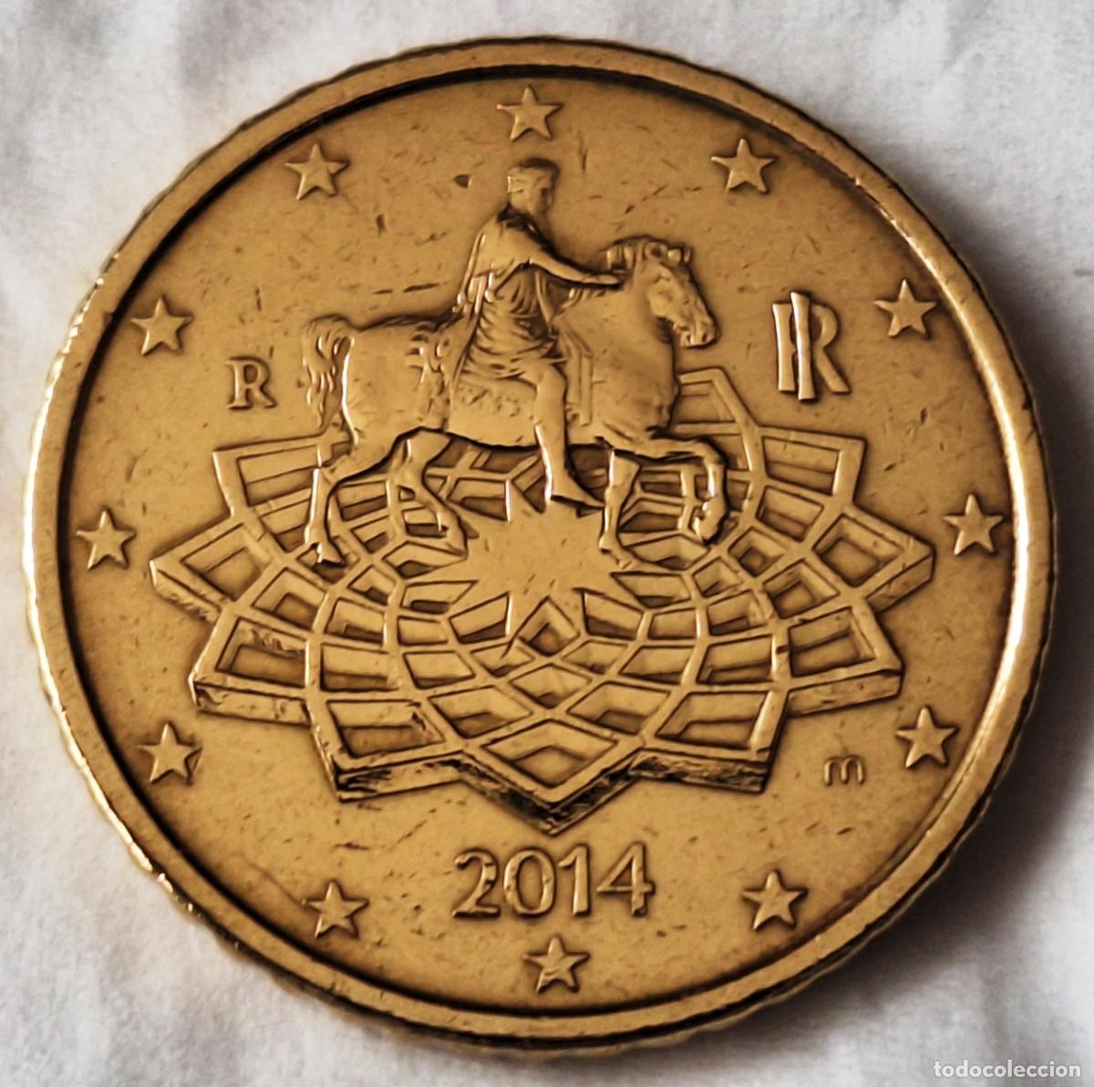 Monedas antiguas de Europa: ITALIA - MONEDA DE 50 CENTIMOS DE EURO DEL A&Ntilde;O 2014 - BIEN CONSERVADA