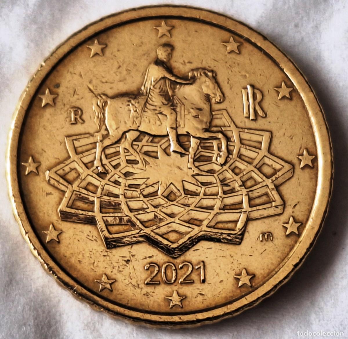 Monedas antiguas de Europa: ITALIA - MONEDA DE 50 CENTIMOS DE EURO DEL A&Ntilde;O 2021 - BIEN CONSERVADA