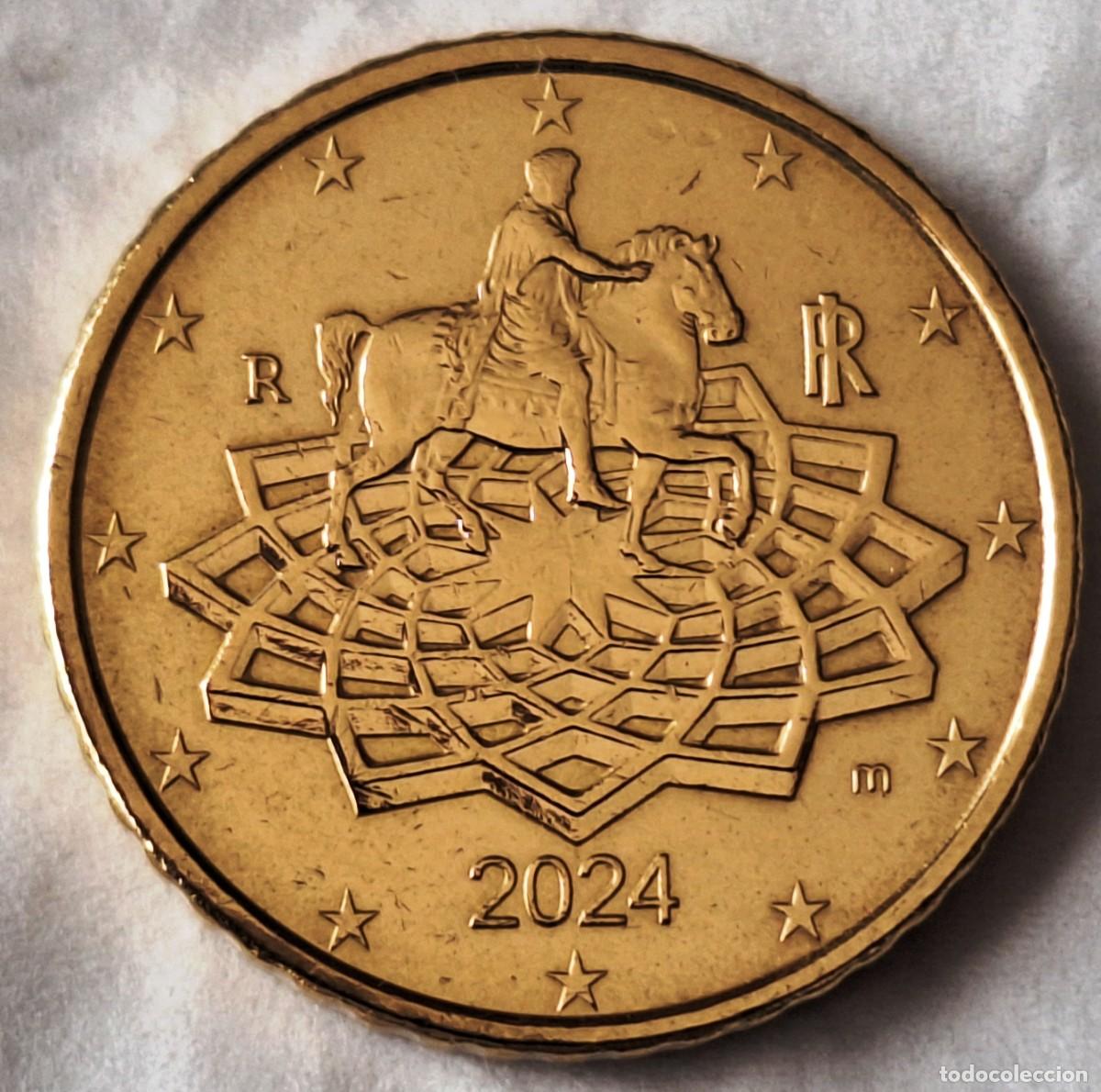 Monedas antiguas de Europa: ITALIA - MONEDA DE 50 CENTIMOS DE EURO DEL A&Ntilde;O 2024 - BIEN CONSERVADA