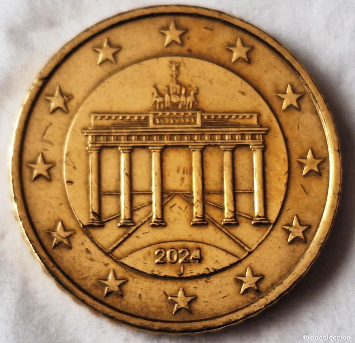 Monedas antiguas de Europa: ALEMANIA - MONEDA DE 50 CENTIMOS DE EURO DEL A&Ntilde;O 2024- CECA &rdquo; J &rdquo; - BIEN CONSERVADA