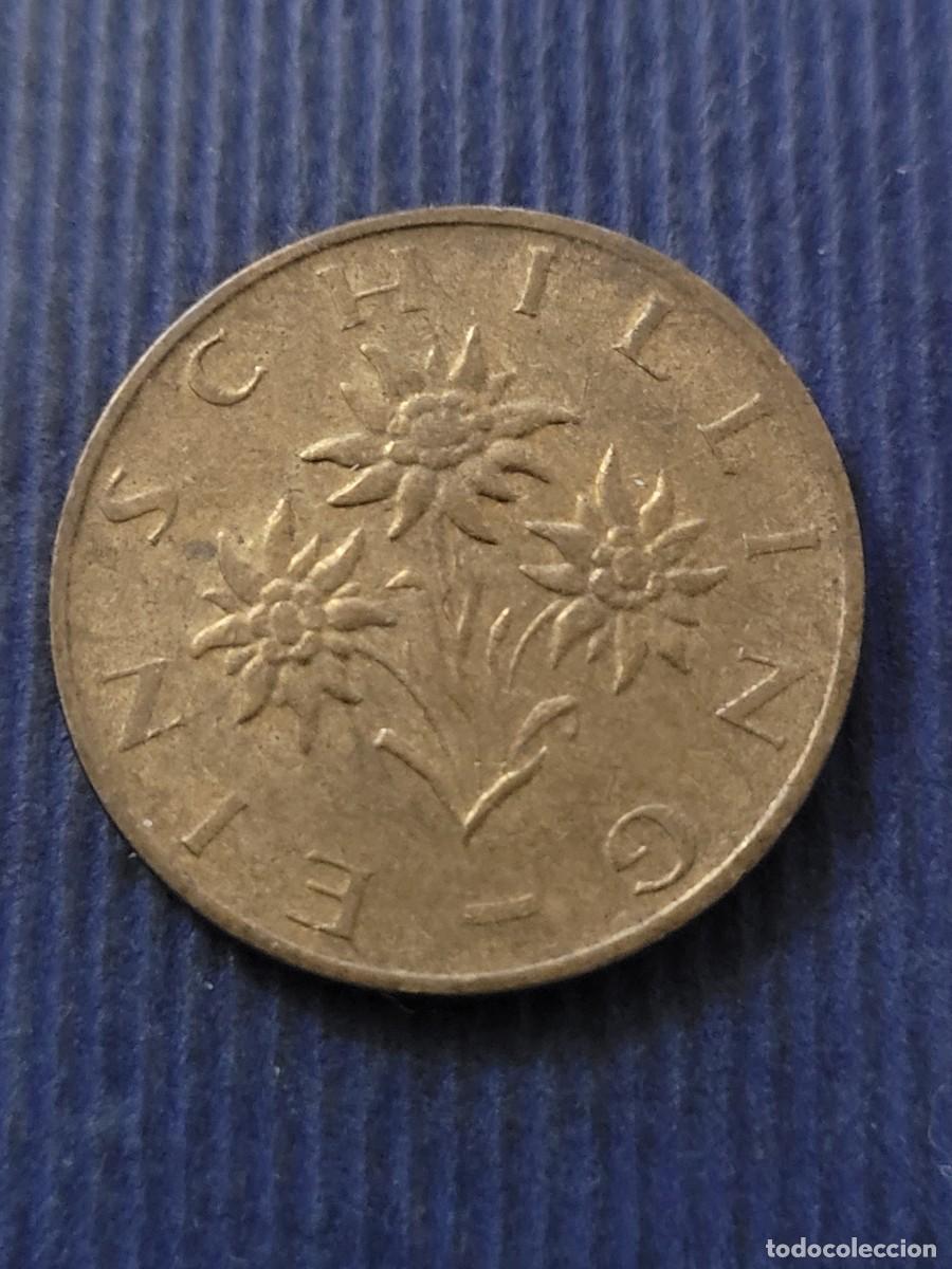 Monedas antiguas de Europa: Moneda 1 chel&iacute;n 1989 Austria